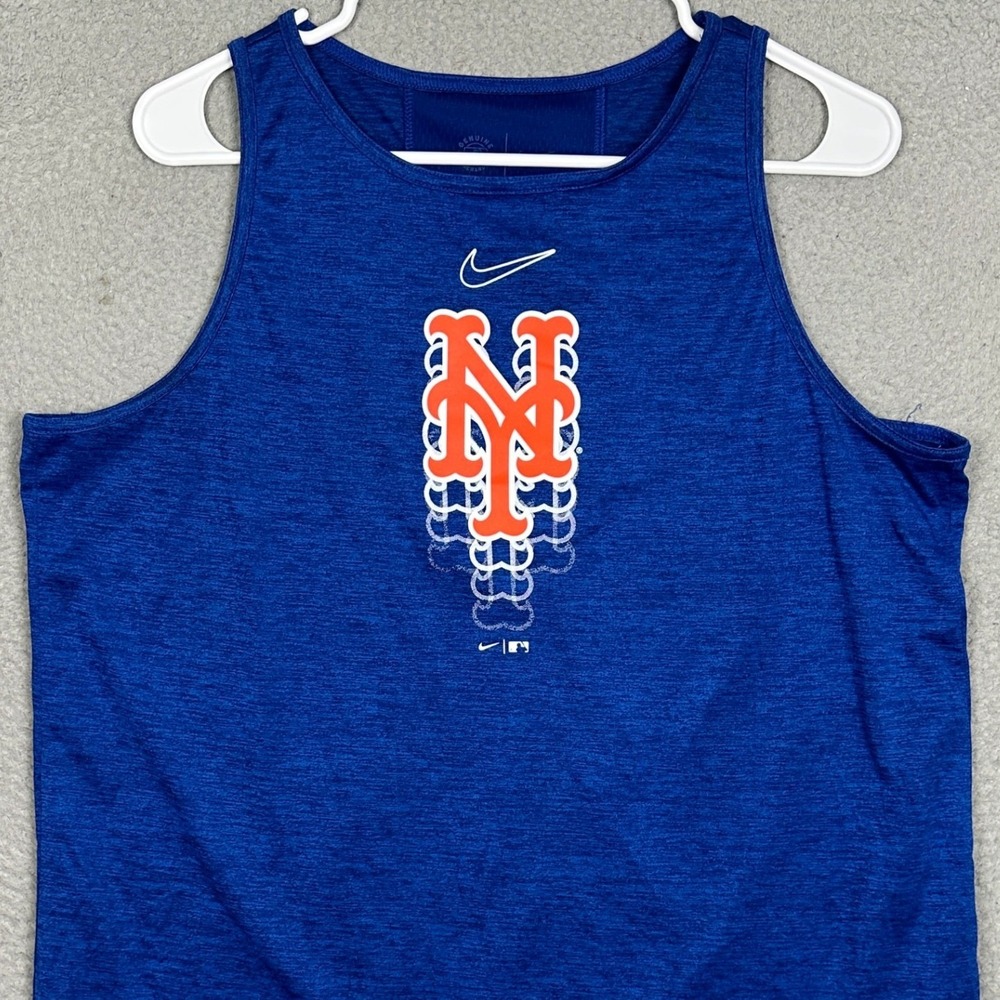 New York Mets Nike Tank Top Womens XL Dri-FIT Blue MLB Baseball Sleeveless EUC